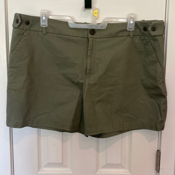 Short Femme JCP Vert Lime Taille 18W - Coton - Occasion Très Bon État - Décontracté